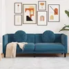 Image de vidaXL Canapé avec coussins 3 places bleu velours372650