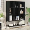 Image de vidaXL Bibliothèque noir 102x30x141,5 cm bois d'ingénierie3214329