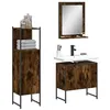 Image de vidaXL Ensemble d'armoires de salle de bain 3 pcs chêne fumé3214346