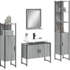 Image de vidaXL Vidaxl Ensemble D'armoires De Salle De Bain 4 Pcs Sonoma Gris