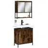 Image de vidaXL Ensemble de meubles de salle de bain 2 pcs Chêne fumé3214662