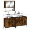 Image de vidaXL Ensemble de meubles de salle de bain 3 pcs Chêne fumé3214672