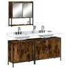 Image de Vidaxl Ensemble De Meubles De Salle De Bain 3 Pcs ChÃªne FumÃ©