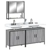 Image de vidaXL Ensemble de meubles de salle de bain 3 pcs Sonoma gris