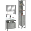 Image de vidaXL Vidaxl Ensemble De Meubles De Salle De Bain 3 Pcs Sonoma Gris