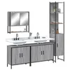 Image de vidaXL Ensemble de meubles de salle de bain 4 pcs Sonoma gris