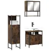 Image de vidaXL Ensemble de meubles de salle de bain 3 pcs Chêne fumé3214697