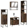 Image de vidaXL Ensemble de meubles de salle de bain 4 pcs Chêne fumé Bois