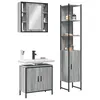 Image de vidaXL Ensemble d'armoires de salle de bain 3 pcs sonoma gris