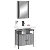 Image de vidaXL Ensemble de meubles de salle de bain 2 pcs Sonoma gris3214778