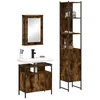Image de Vidaxl Ensemble De Meubles De Salle De Bain 3 Pcs ChÃªne FumÃ©