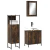 Image de vidaXL Ensemble de meubles de salle de bain 3 pcs Chêne fumé