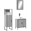 Image de vidaXL Ensemble de meubles de salle de bain 3 pcs Sonoma gris
