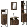 Image de vidaXL Ensemble de meubles de salle de bain 4 pcs Chêne fumé Bois