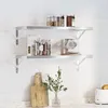 Image de vidaXL ÃtagÃ¨res murales 2 pcs 75x30 cm argentÃ© acier inoxydable