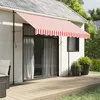 Image de vidaXL Tissu de remplacement pour auvent rayures rouges et blanches367714