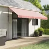 Image de vidaXL Tissu de remplacement pour auvent rayures rouges et blanches