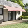 Image de vidaXL Tissu de remplacement pour auvent rayures rouges et blanches