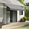 Image de vidaXL Tissu de remplacement de cantonnière d'auvent rayure anthracite367762
