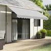 Image de vidaXL Tissu de remplacement de cantonnière d'auvent anthracite blanc367787