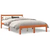 Image de vidaXL Cadre de lit sans matelas cire marron 150x200cm bois pin massif