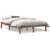 Image de vidaXL Cadre de lit sans matelas cire marron 135x190cm bois pin massif