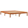 Image de vidaXL Cadre de lit cire marron 160x200 cm bois de pin massif