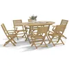 Image de vidaXL Vidaxl Chaises Pliables De Jardin Lot De 8 Bois Massif D'acacia