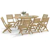 Image de vidaXL Vidaxl Chaises Pliables De Jardin Lot De 8 Bois Massif D'acacia