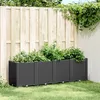 Image de vidaXL Vidaxl Jardinière Noir 160x40x53 Cm Polypropylène