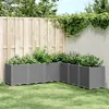 Image de vidaXL Jardinière gris clair 160x160x53 cm polypropylène
