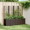 Image de Vidaxl JardiniÃ¨re Avec Treillis Marron 160x40x140 Cm Pp