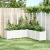 Image de vidaXL Vidaxl Jardinière Avec Treillis Blanc 160x160x140 Cm Pp