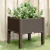 Image de vidaXL Jardinière avec pieds marron 40x40x42 cm PP