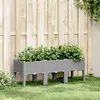 Image de vidaXL Jardinière avec pieds gris clair 120x40x42 cm PP