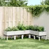 Image de vidaXL Jardinière avec pieds blanc 160x120x42 cm PP367909