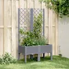 Image de Vidaxl JardiniÃ¨re Avec Treillis Gris 80x40x142 Cm Pp