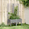Image de Vidaxl JardiniÃ¨re Avec Treillis Gris Clair 80x40x142 Cm Pp