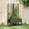Image de vidaXL Jardinière avec treillis marron 80x40x142 cm PP