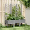 Image de Vidaxl JardiniÃ¨re Avec Treillis Gris Clair 120x40x142 Cm Pp