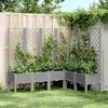 Image de vidaXL Vidaxl Jardinière Avec Treillis Gris Clair 160x120x142 Cm Pp