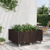 Image de vidaXL Vidaxl Jardinière À Roulettes Marron 100x80x54 Cm Pp