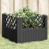Image de Vidaxl JardiniÃ¨re Avec Piquets Noir 43,5x43,5x43,5 Cm Pp