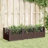 Image de vidaXL Jardinière avec piquets marron 123,5x43,5x43,5 cm PP368016
