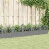 Image de vidaXL Jardinière avec piquets gris clair 363,5x43,5x43,5 cm PP368028