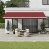 Image de vidaXL Auvent rétractable automatique avec LED bordeaux 600x300 cm