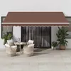 Image de vidaXL Auvent rétractable automatique avec LED marron 450x300 cm3215382