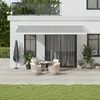 Image de Vidaxl Auvent RÃ©tractable Anthracite Et Blanc 5x3 M Tissu Et Aluminium