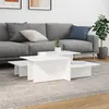 Image de vidaXL Tables basses 2 pcs blanc bois d'ingénierie3216149