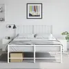 Image de vidaXL Tables de chevet 2 pcs blanc 34,5x39x44 cm acier841618